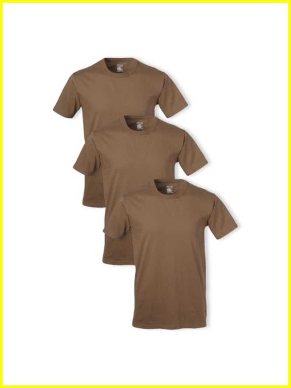 Men's Military Cotton T-Shirt 3 Pack Crew Neck Short Sleeve